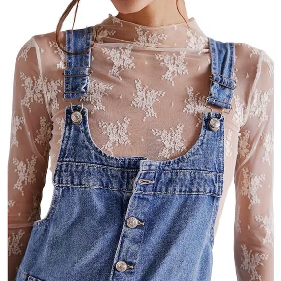 NWT We The Free Blue Denim Skirtall - Picture 4 of 9